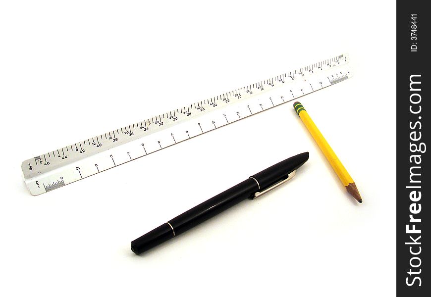 Ruler And Pens