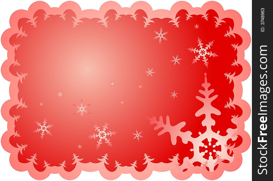 Vector illustration of Christmas snowflake decoration