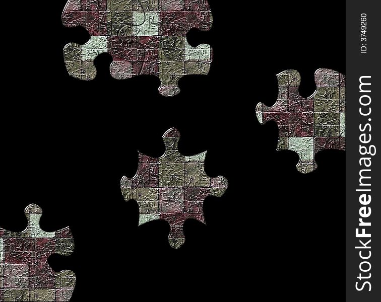 Difficult puzzle showing colored bricks Metaphor