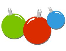 Simple Christmas Ornaments Clip Art Royalty Free Stock Image