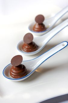 Chocolate Mousse Spoon Stock Images Chocolate Mousse Spoon Stock Images