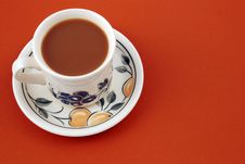 A Cup Of Strong White Coffee.brown Background. Stock Photos A Cup Of Strong White Coffee.brown Background. Stock Photos