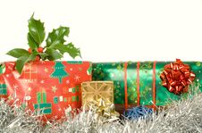 Christmas Gifts, Presents Composition Stock Photos