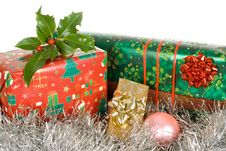 Christmas Gifts, Presents Composition Stock Photography