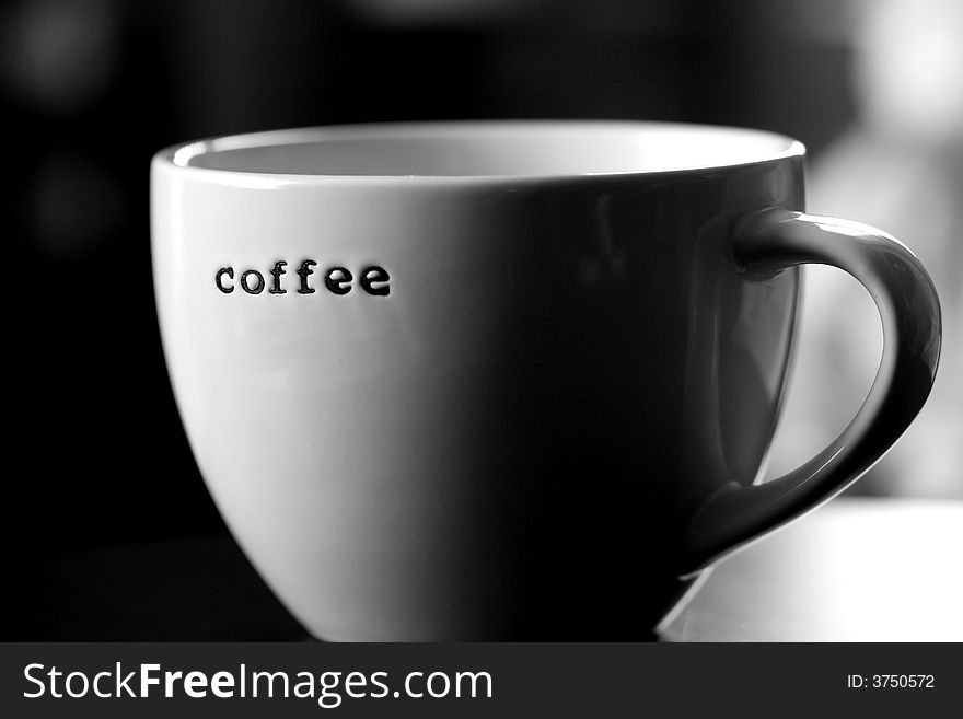Coffe cup in black and white. Coffe cup in black and white