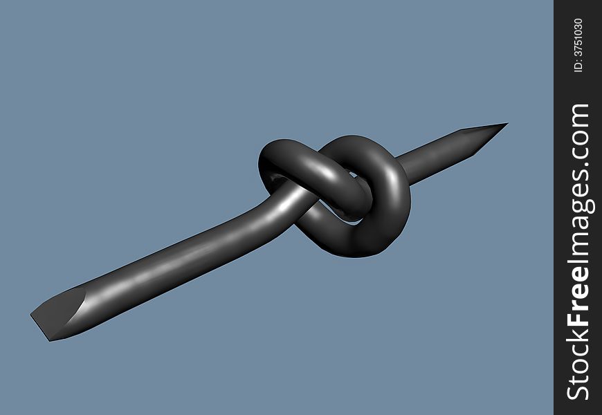 3d render of breakage knot