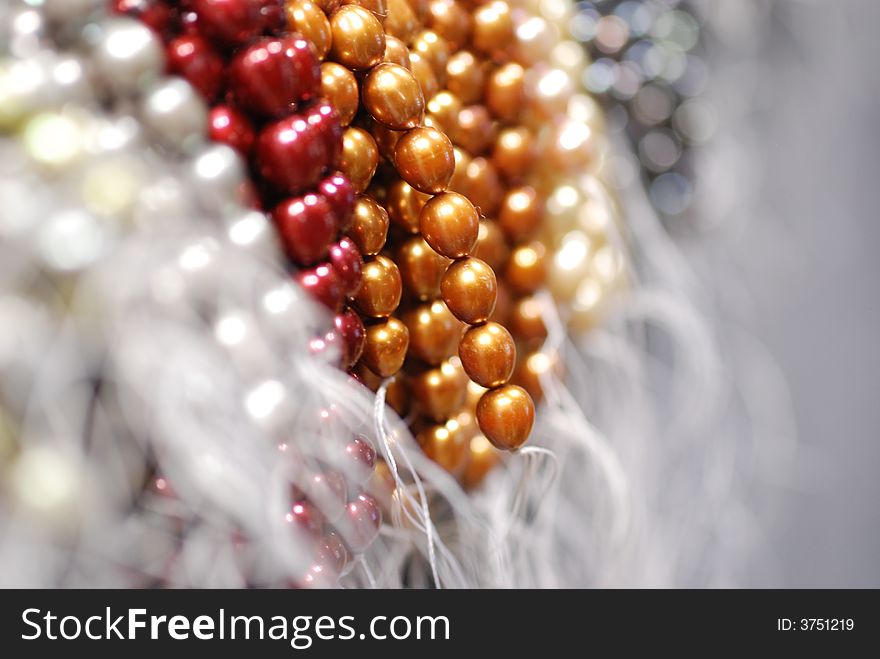 Closeup of colorful freshwater pearl strands. Closeup of colorful freshwater pearl strands