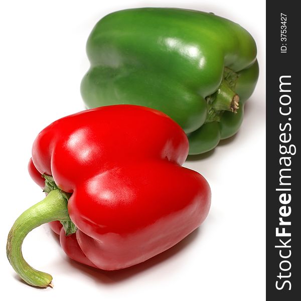 Red And Green Paprikas