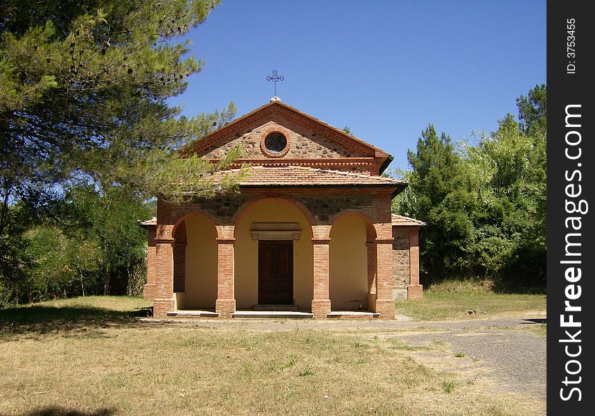 This is an old church in a small village in Tuscany - Italy. This is an old church in a small village in Tuscany - Italy