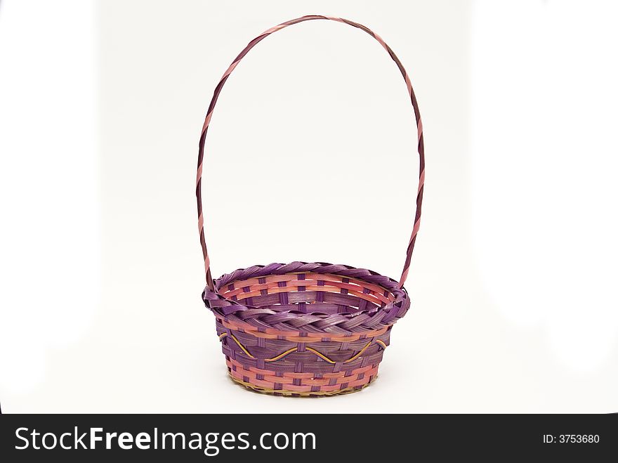 A colorful child's Easter Basket