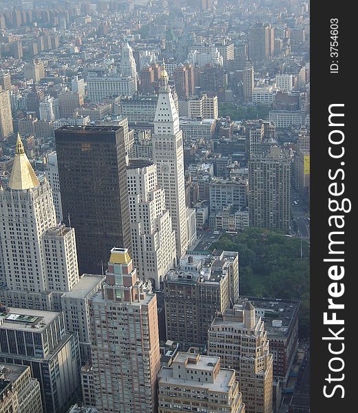 An image of NY skyline from empire state building. An image of NY skyline from empire state building