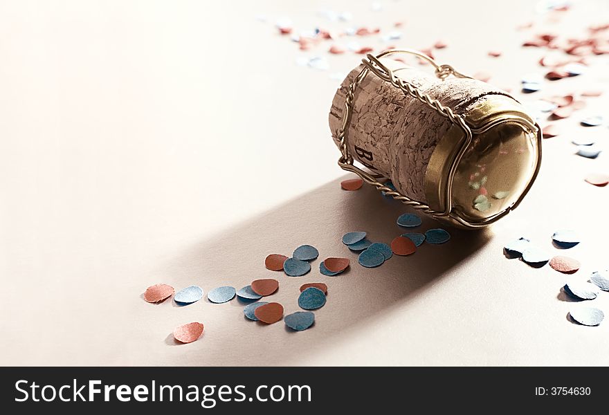 Confetti With Champagne Cork