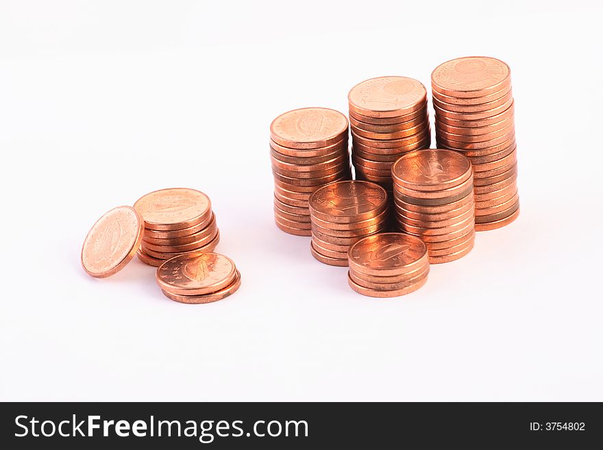 Coins Isolated On White Background