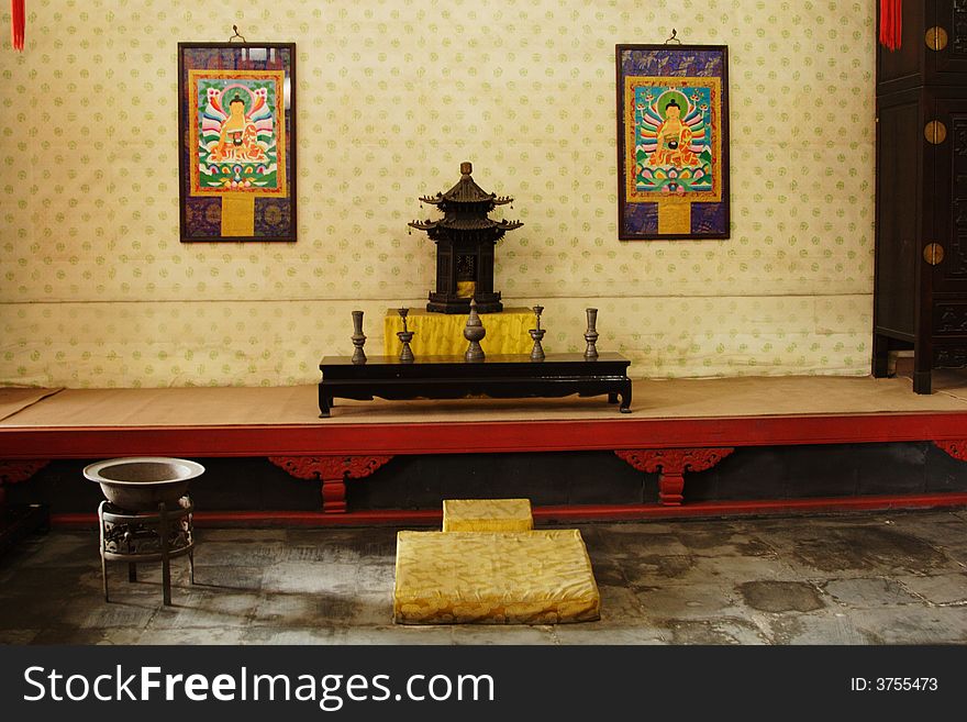 Living room of the emperor of Qing dynasty of China