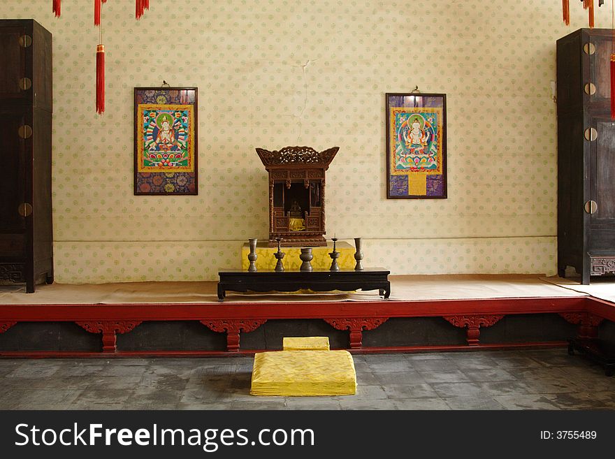 Living room of the emperor of Qing dynasty of China