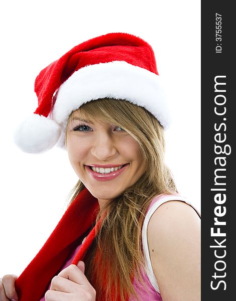Beautiful Woman With Christmas Decoration
