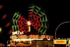 Amusement Ride At Night Royalty Free Stock Photo Amusement Ride At Night Royalty Free Stock Photo