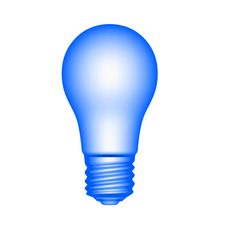 Bulb Light Blue Stock Image
