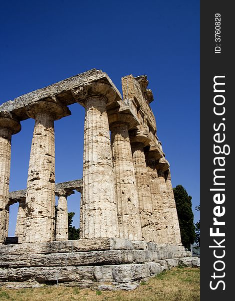 Ancient Grecian ruins in Italy