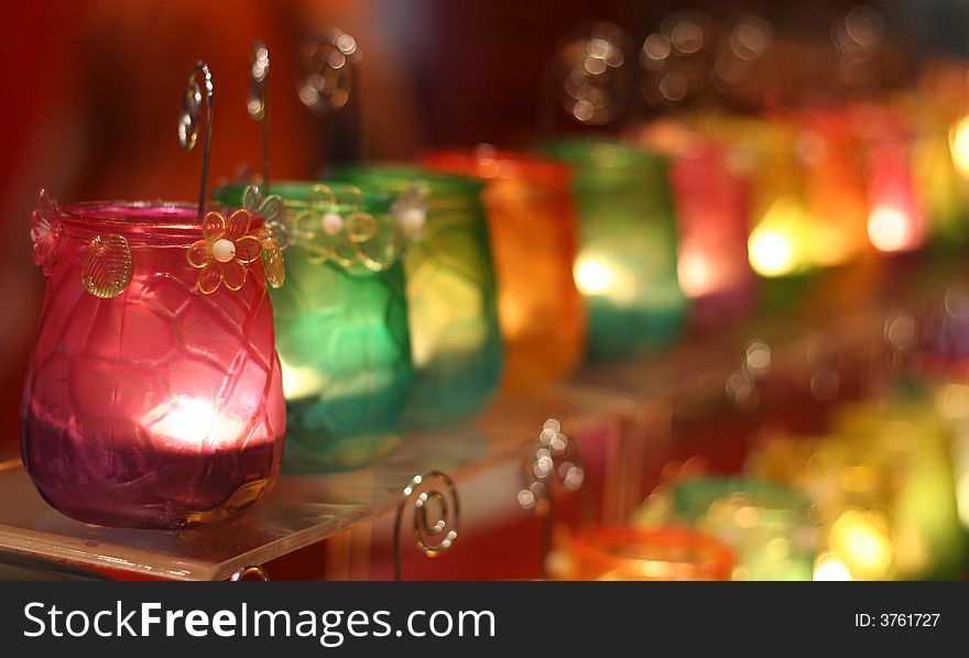 Candles lights for the temple.