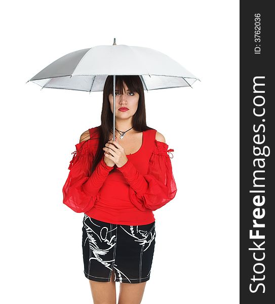 Girl poses with a umbrella