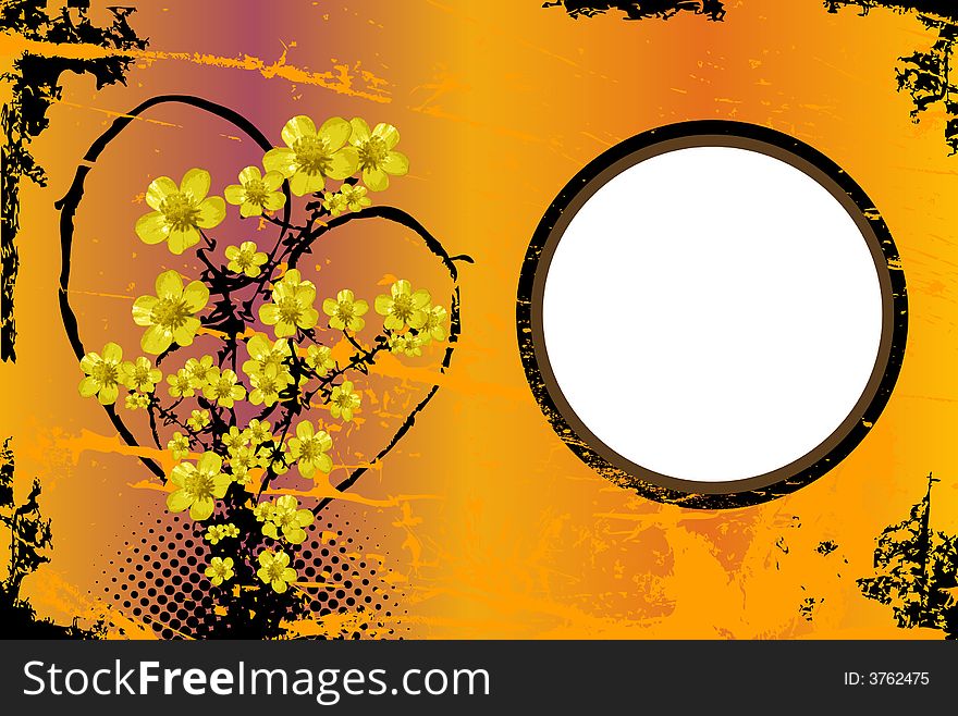 Abstract  illustration beazty flowers. Abstract  illustration beazty flowers