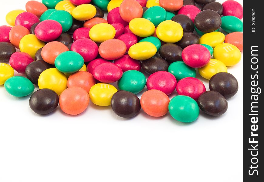 The sweet candy on white background