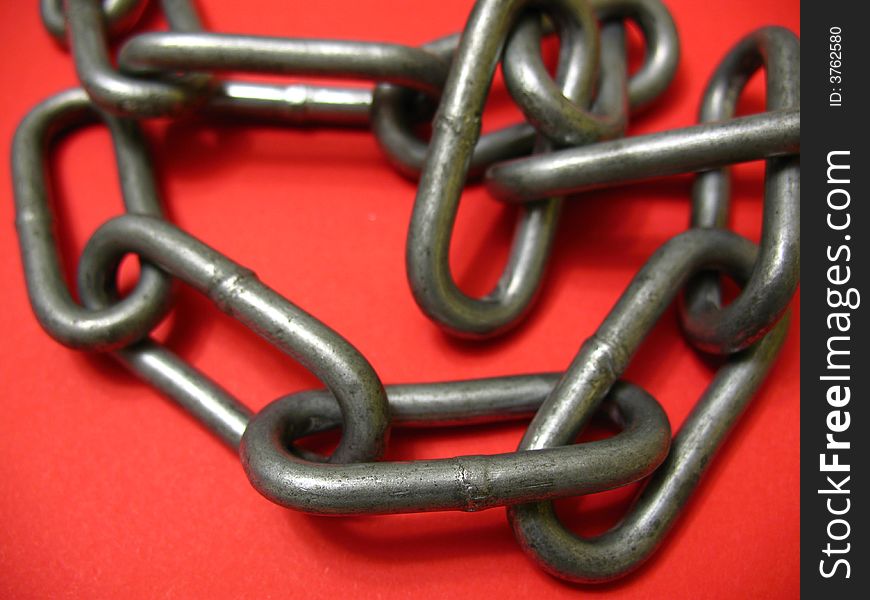 One detail of metal chain