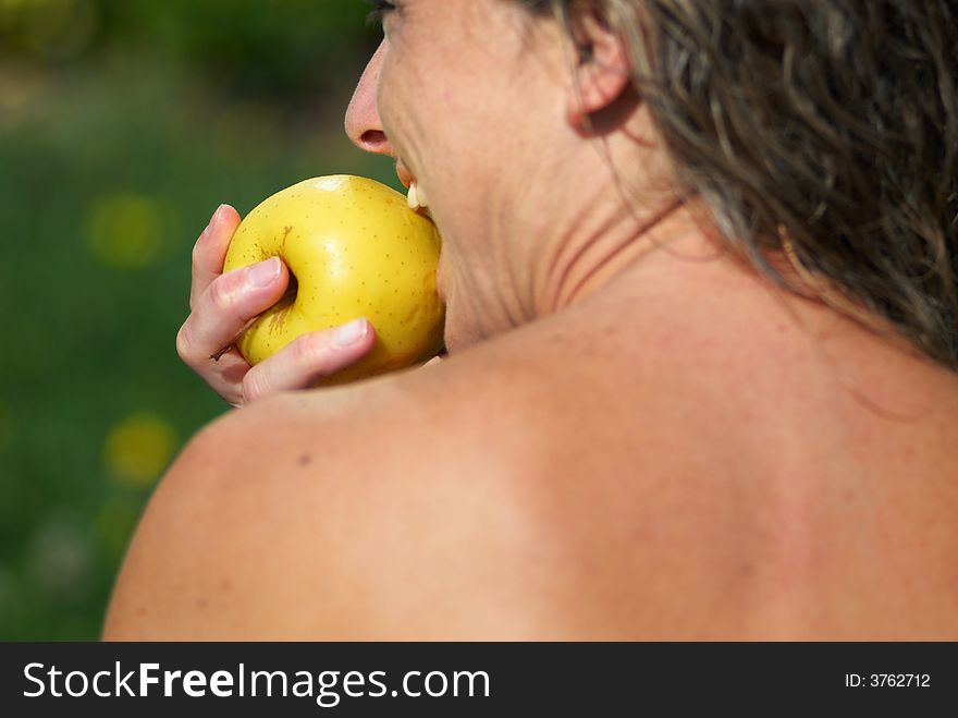 Woman And Apple