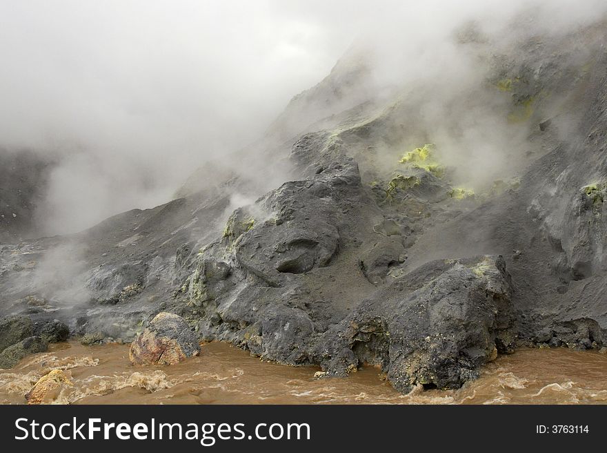 Mutnovskaya volcano. Kamchatka.