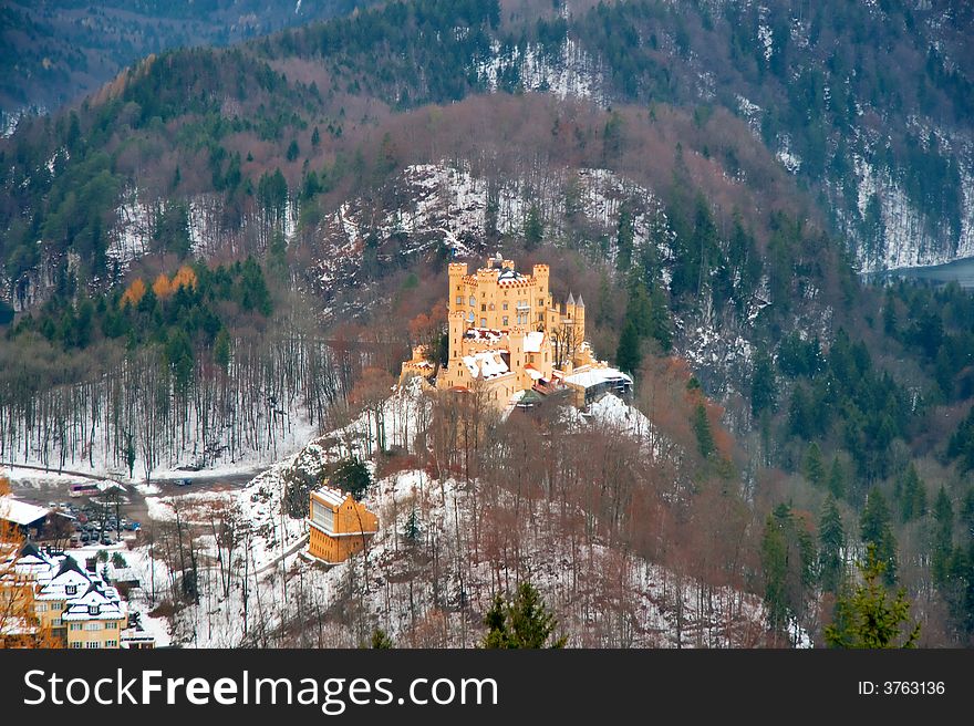 A Bavarian castle in Germany. A Bavarian castle in Germany.