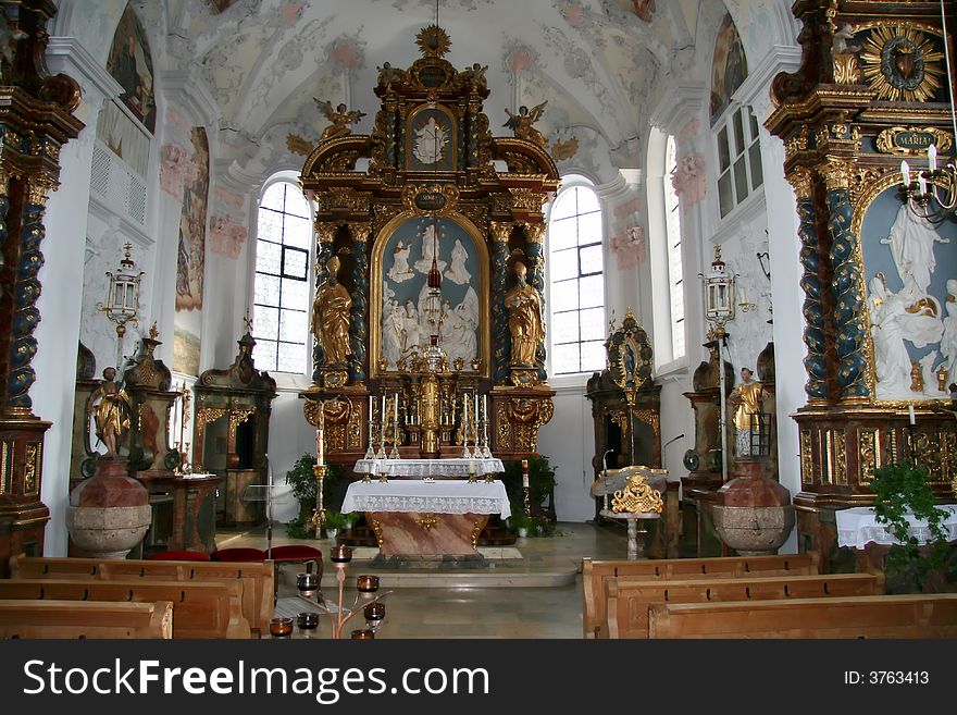 Church in a small village in Germany. Church in a small village in Germany.