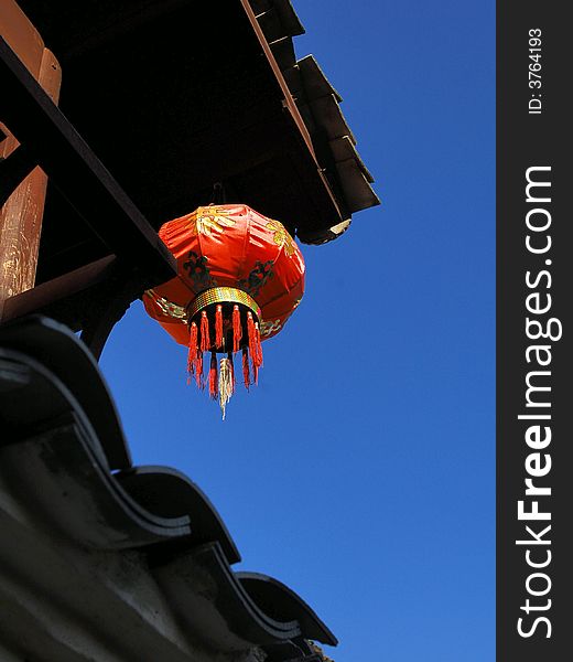 Red Lantern And Blue Sky