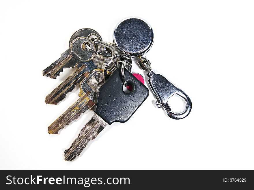 A set of keys isolated against a white background.