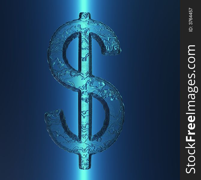 An illustration of an icy US dollar sign.
