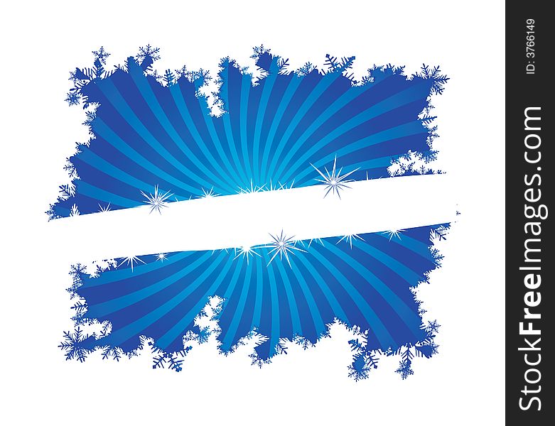 Celebratory framework, a border decorated by a frosty pattern, place for your text