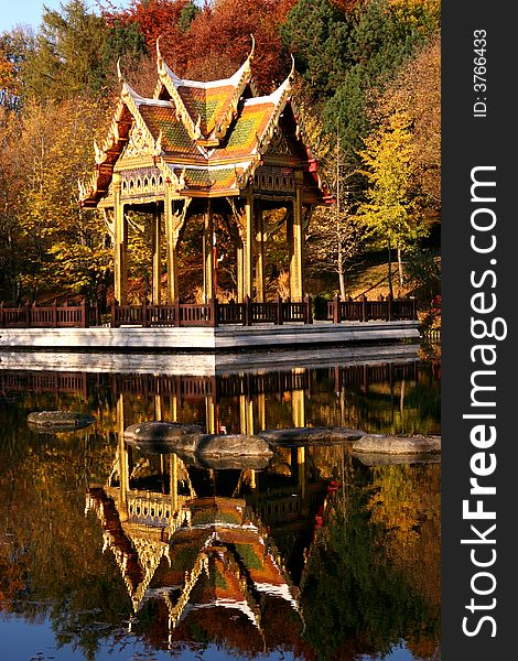 One of the Munich attractions, the Chinese Pavillion at Westpark. One of the Munich attractions, the Chinese Pavillion at Westpark