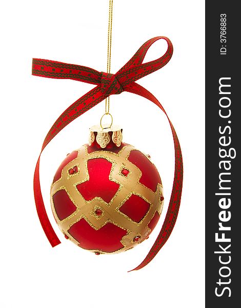 Red Glass Christmas Ornament