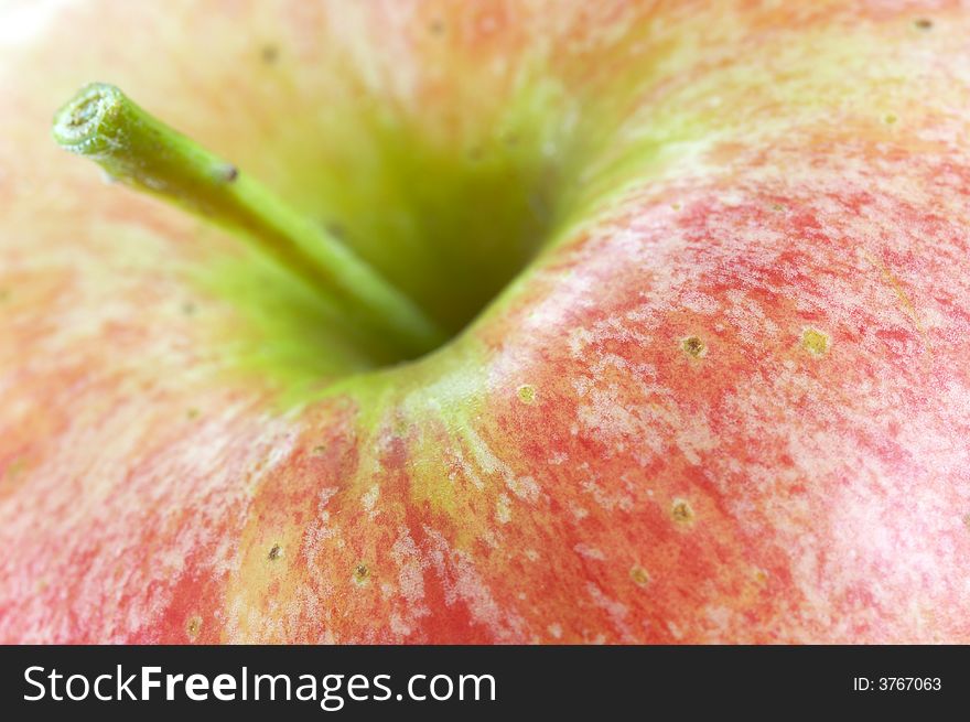 A close up macro of fresh gala apple. A close up macro of fresh gala apple