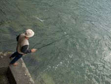 FLy Fisherman Stock Images