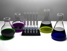 Test-tubes With Retorts Stock Photos Test-tubes With Retorts Stock Photos
