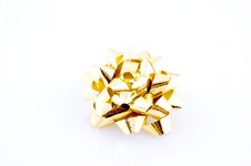 Gold Bow Royalty Free Stock Image