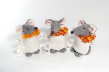 Three Little Mouses Stock Images