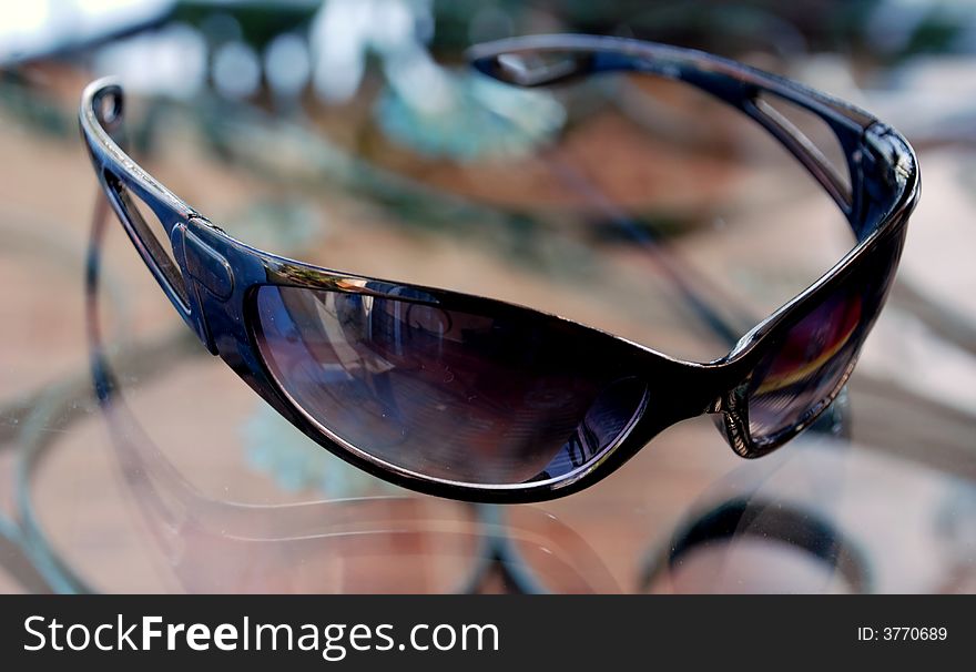 Brown glases isolated on white very fashion