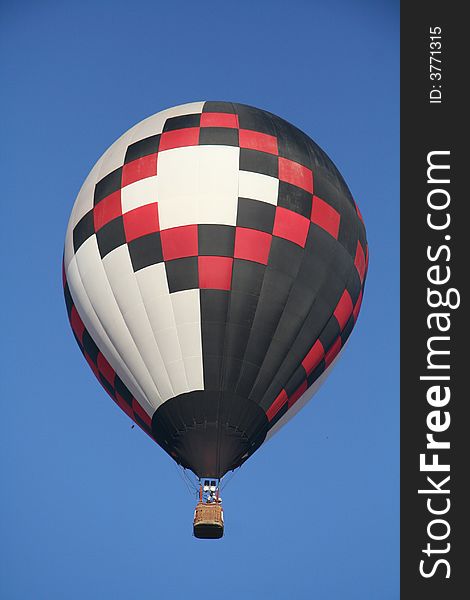 Black-red-white balloon