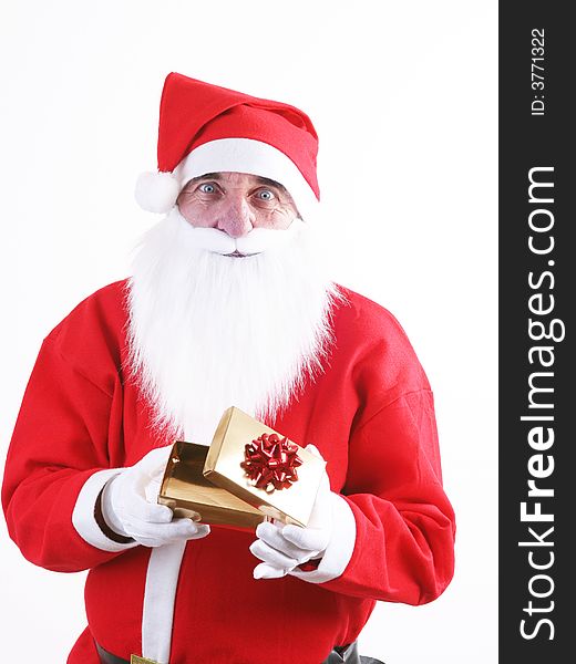 Isolated santa on white background