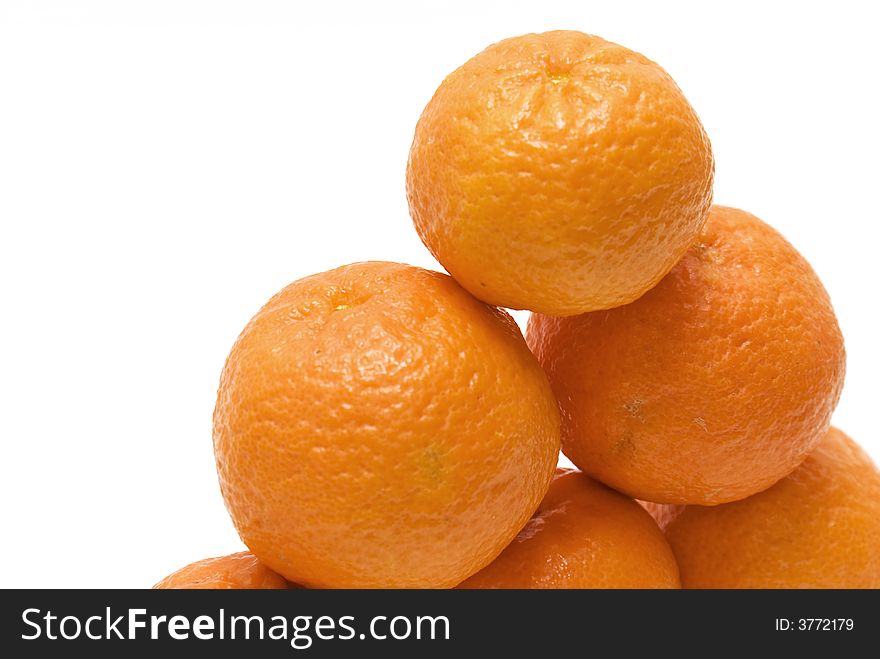 Pyramid of oranges and mandarins. Pyramid of oranges and mandarins