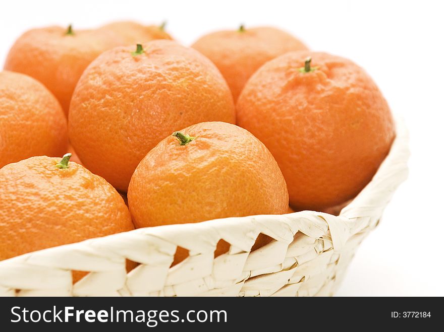 Basket of oranges and mandarins. Basket of oranges and mandarins