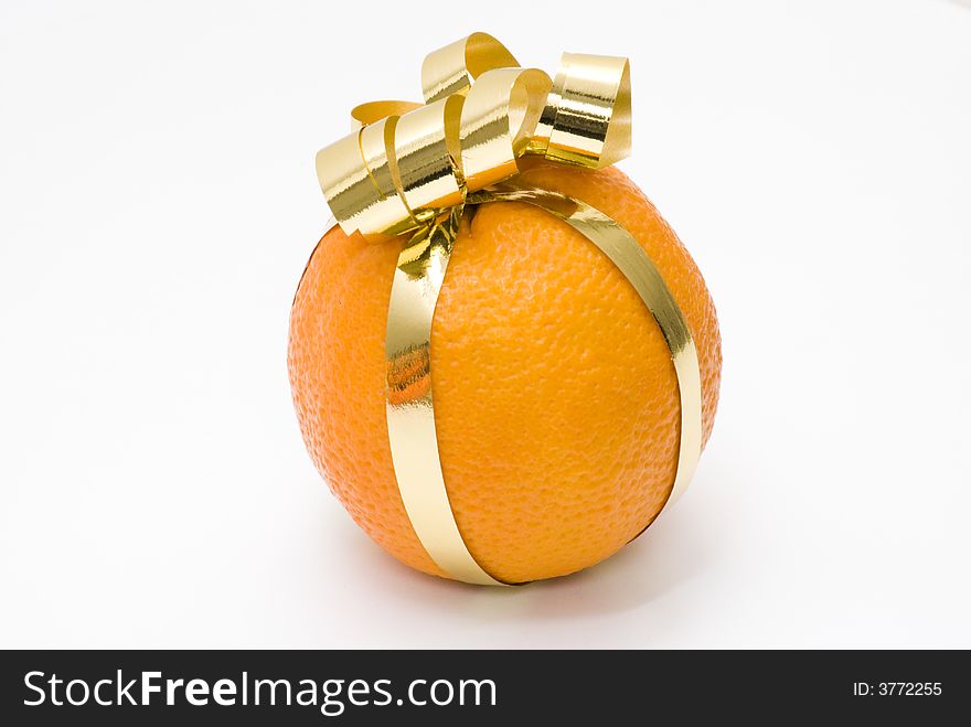 Orange fruit wrapped up like a gift. Orange fruit wrapped up like a gift