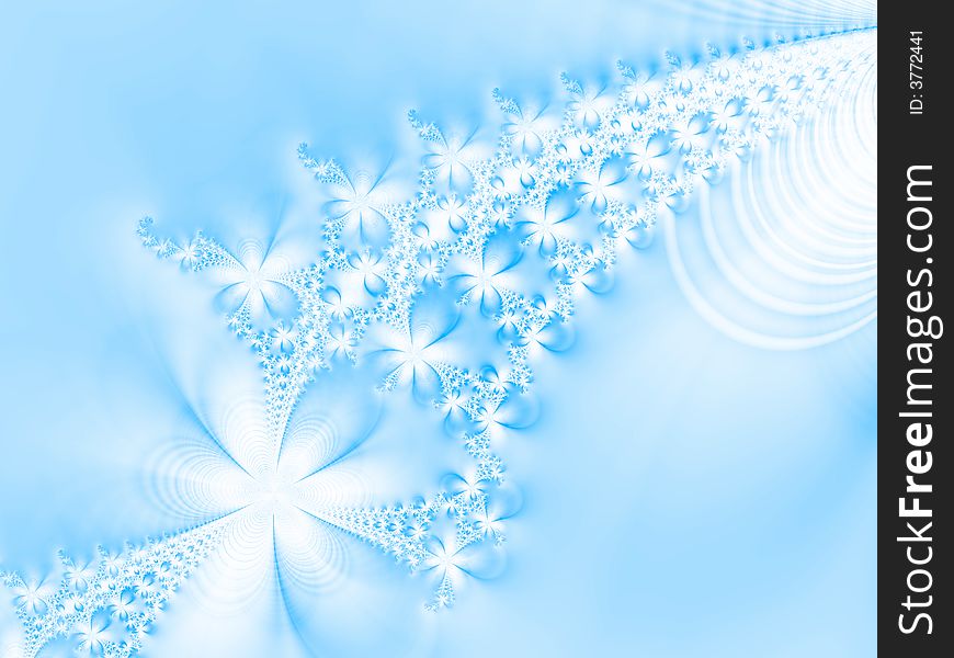 Blue winter background. Fractal illustration. Blue winter background. Fractal illustration